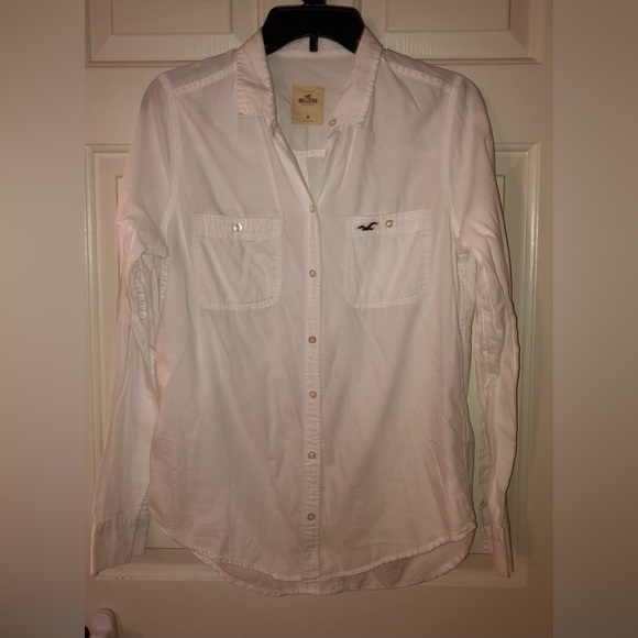Hollister button down long sleeve top shirt, size medium - Picture 4 of 4